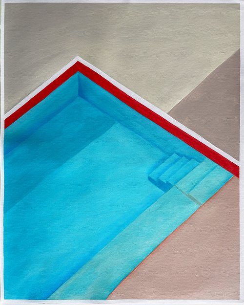 Swimming pool Abstract geometric SP3 by Elena Kurochko