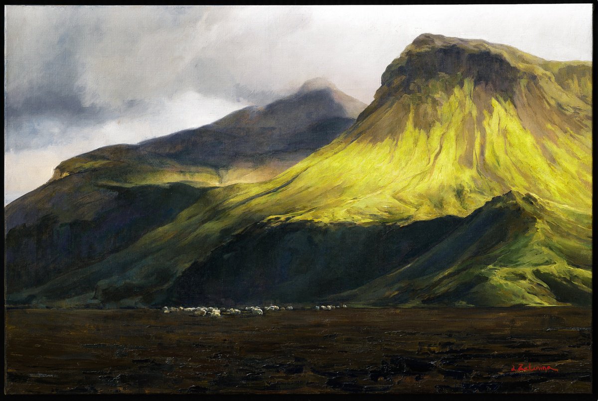 Impressionistic Landscape Oil Painting By Irina Zelenina, 59 X 39, - ?Iceland - Original, Original Artwork