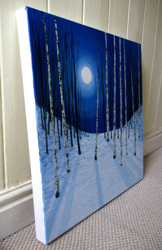 Moonlight Birches