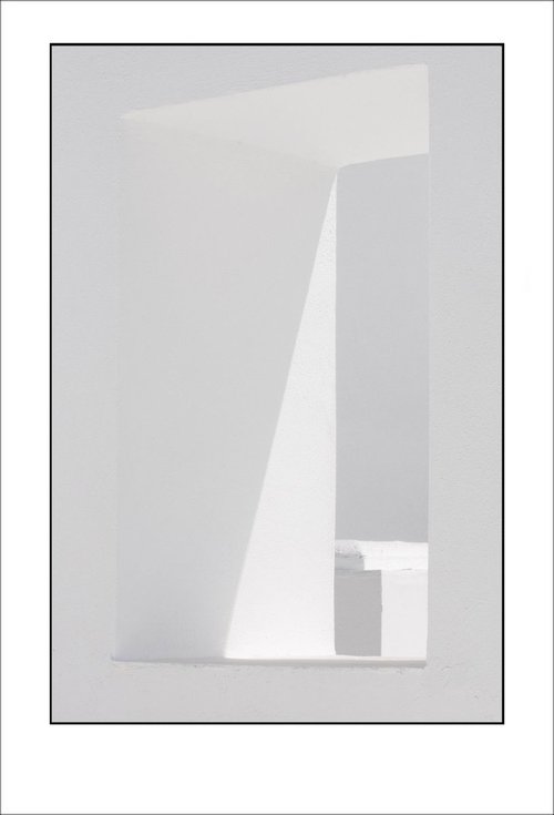 From the Greek Minimalism series: Greek Architectural Detail (White and White) # 7, Santorini, Greece by Tony Bowall FRPS