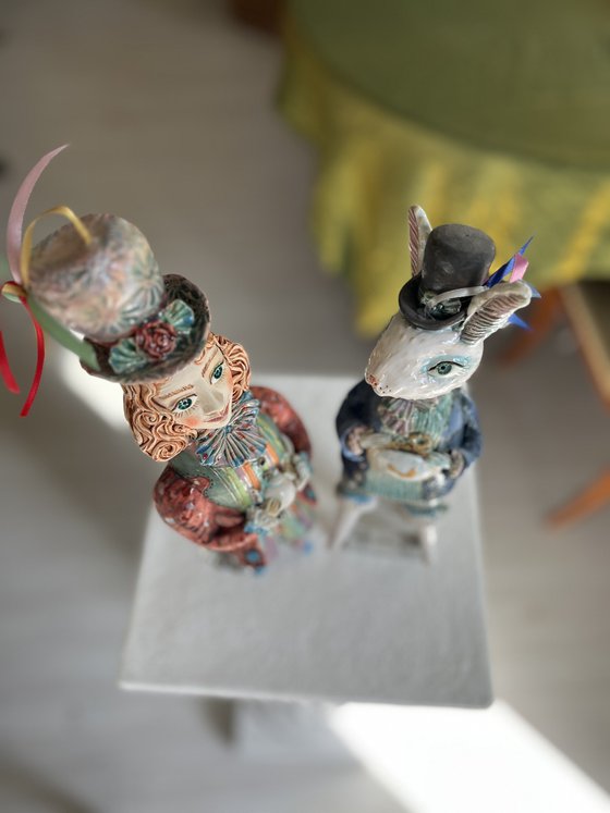 Hatter with the Rabbit, time for a tea.