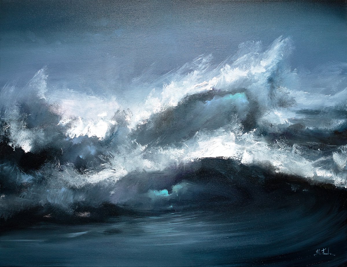 Grey ocean by Bozhena Fuchs