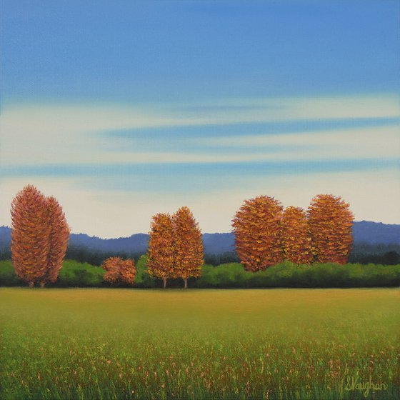 Red Trees - Fall Landscape