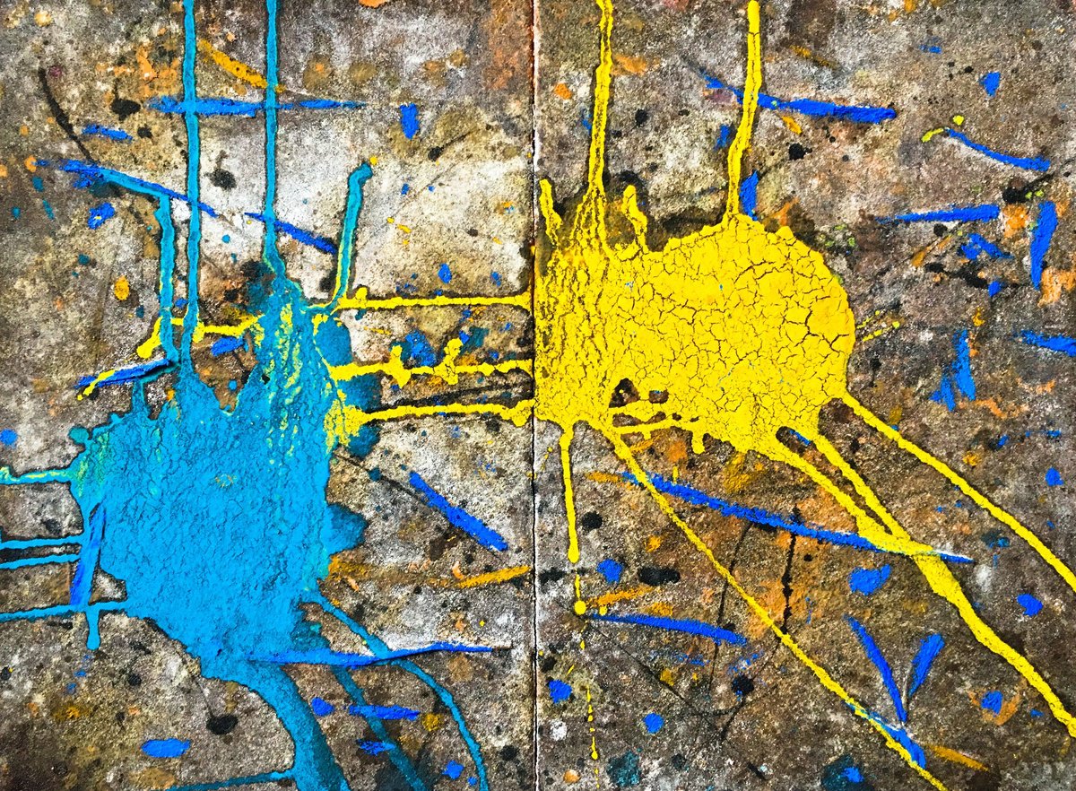 Organic Abstract Acrylic Painting By Oleksandr Korol, 16 X 12", Untitled, Original Artwork