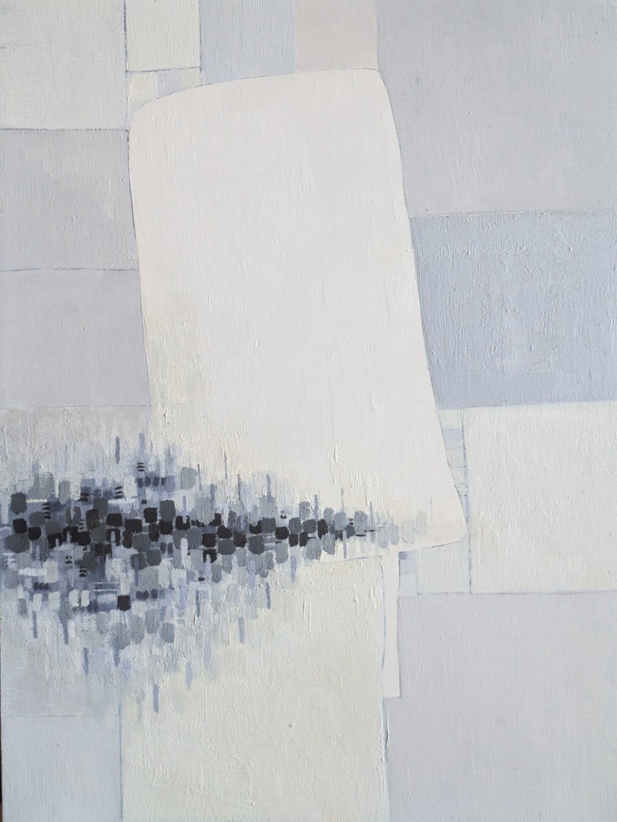 Abstract Oil Painting By Anna Jannack, 9 X 12, Shaking Structures Xxi, Original Artwork