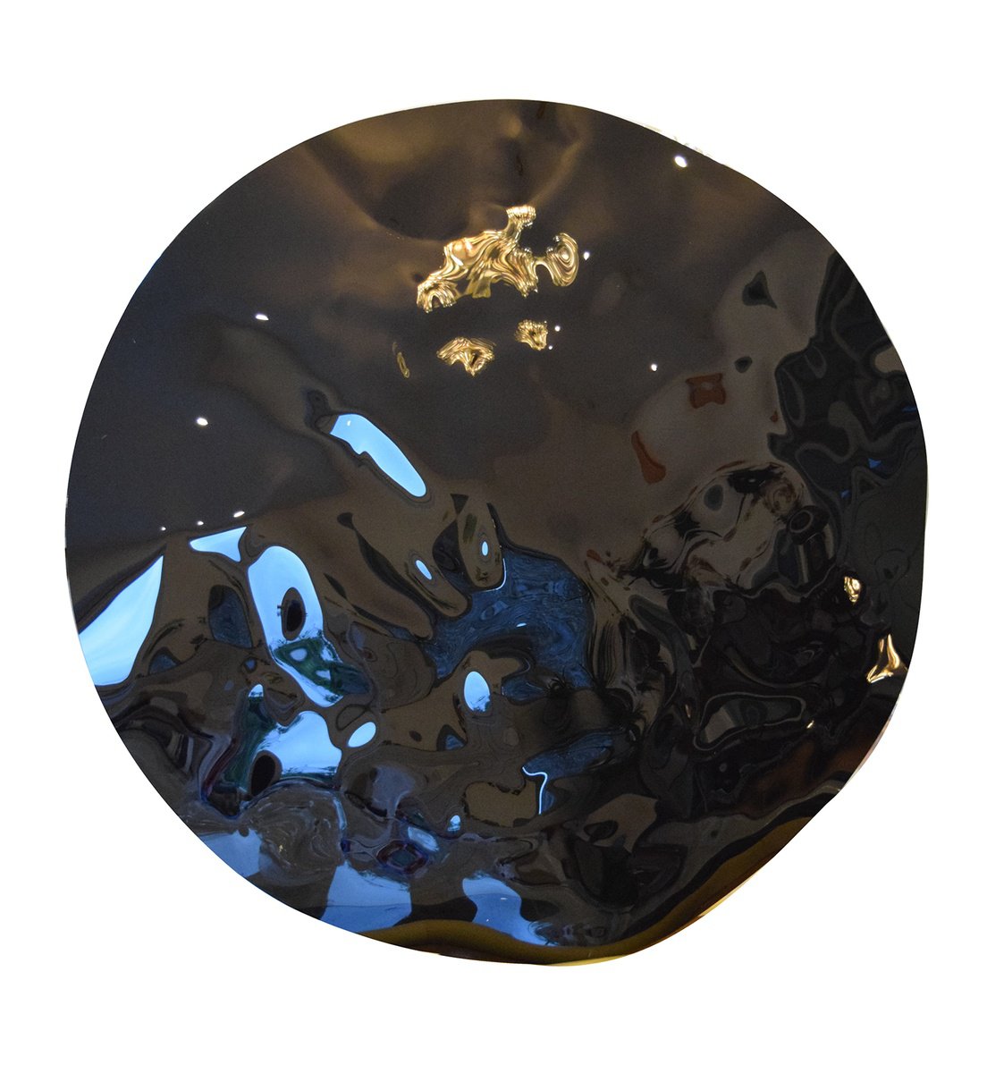 Geometric Abstract Sculpture By Anna Sidi-Yacoub, 47 X 47, Deep Reflections, Original Artwork