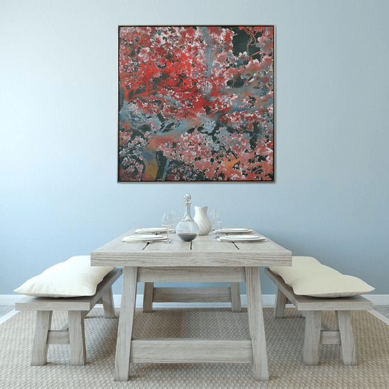 Green & Coral Magnolia