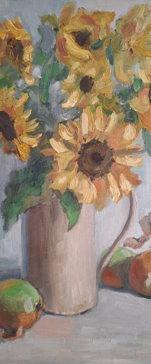 Still-life "Sunflowers #1" by Olena Kolotova