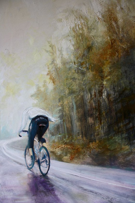 The Climb II (Cycling Painting)