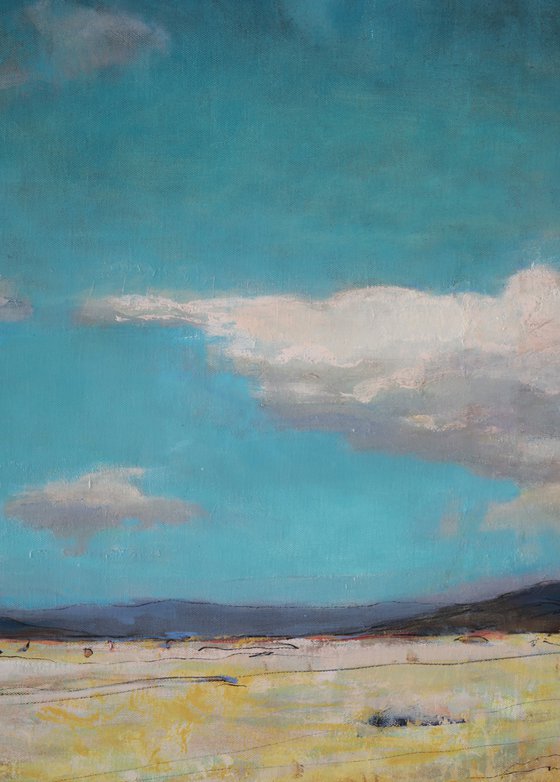 Low high clouds 30x30 inch 76x76 cm by Bo Kravchenko