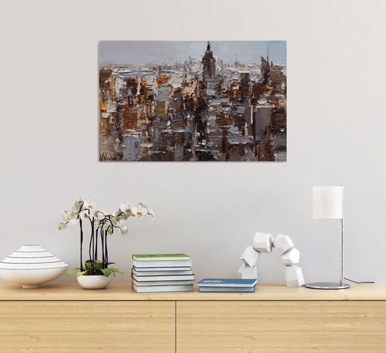 New York City - morning urban landscape painting