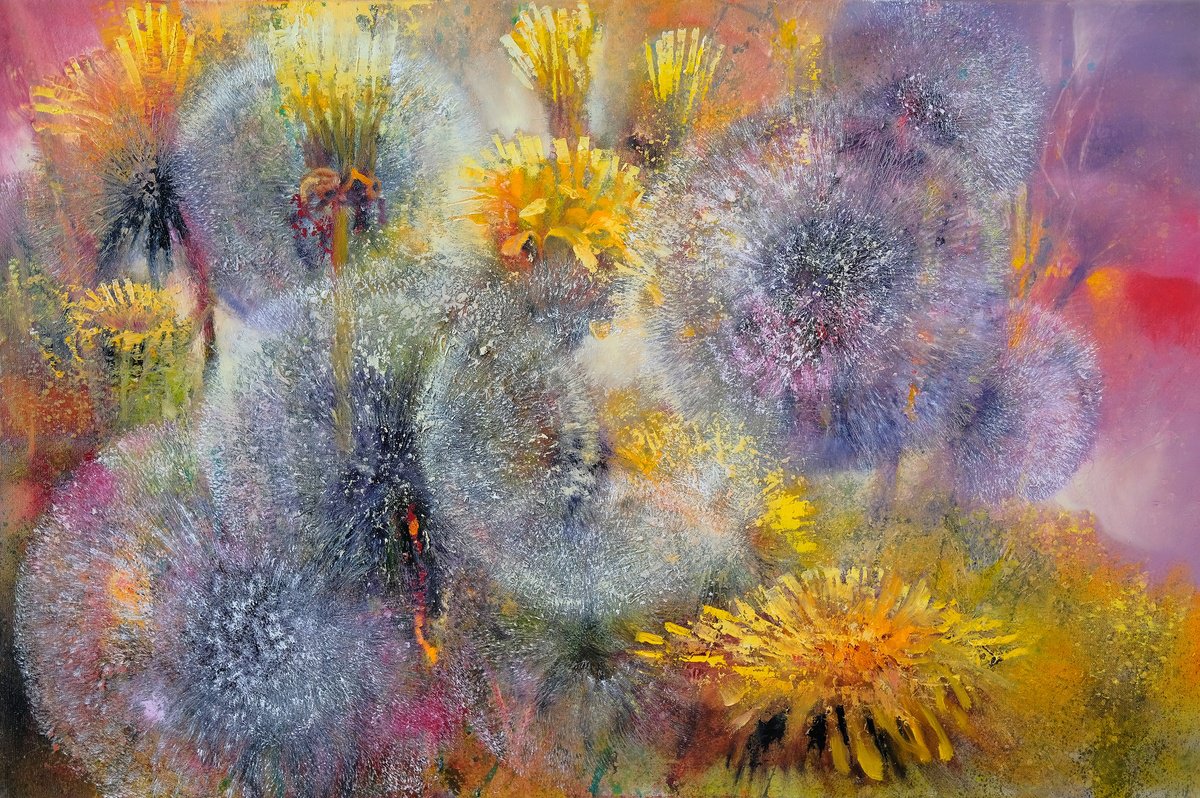 Springtime - dandelions by Annette Schmucker