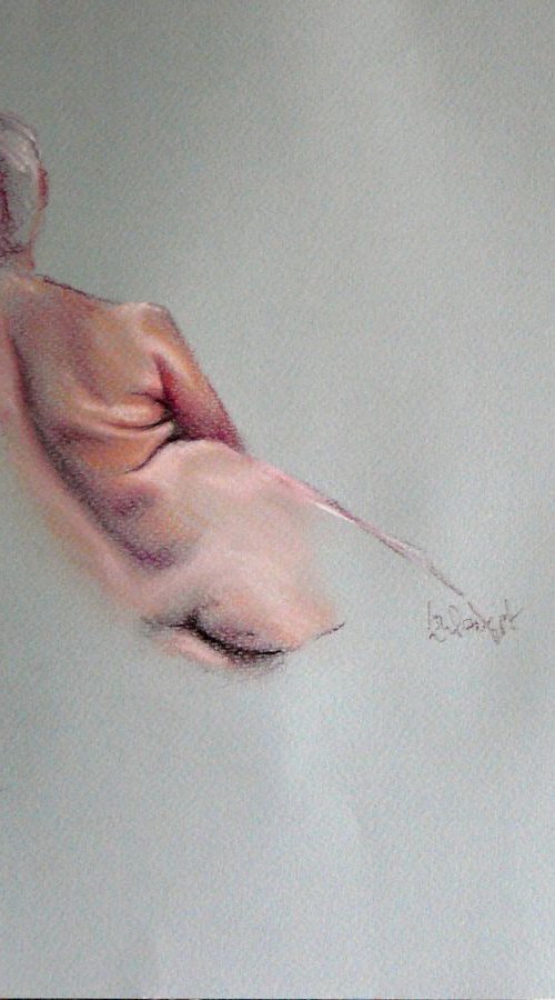 Kate - nude reclining by Louise Diggle