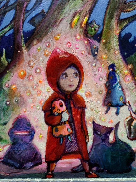 LITTLE RED RIDING HOOD AND THE FIREFLIES - 3D Effect -