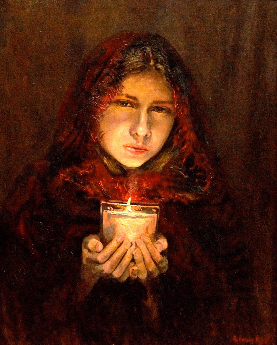 While the candle is burning. Awarded internationally painting by Dmitry Revyakin