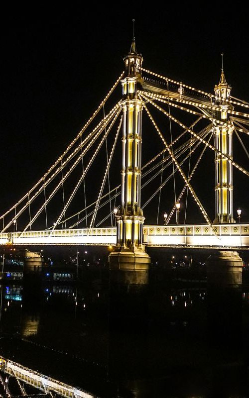 Albert bridge GOLDEN (Limited edition  1/150) 12"X8" by Laura Fitzpatrick