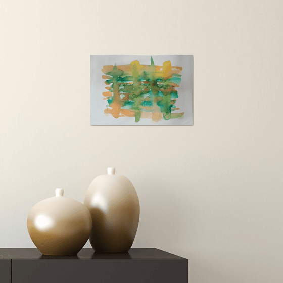 Abstraction  / Original Painting / color harmony of watercolor / a gift for you