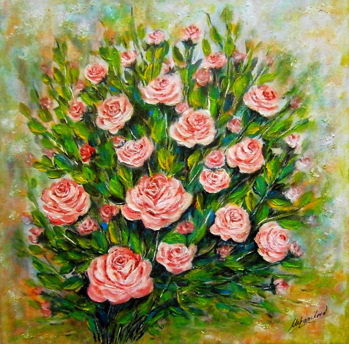 Still life of roses 1.. by Emilia Urbanikova