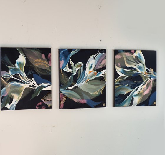 A Verdant Scene II Triptych