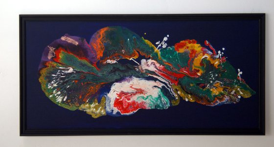 THE CLOUD (framed abstract artwork, ready to hang )