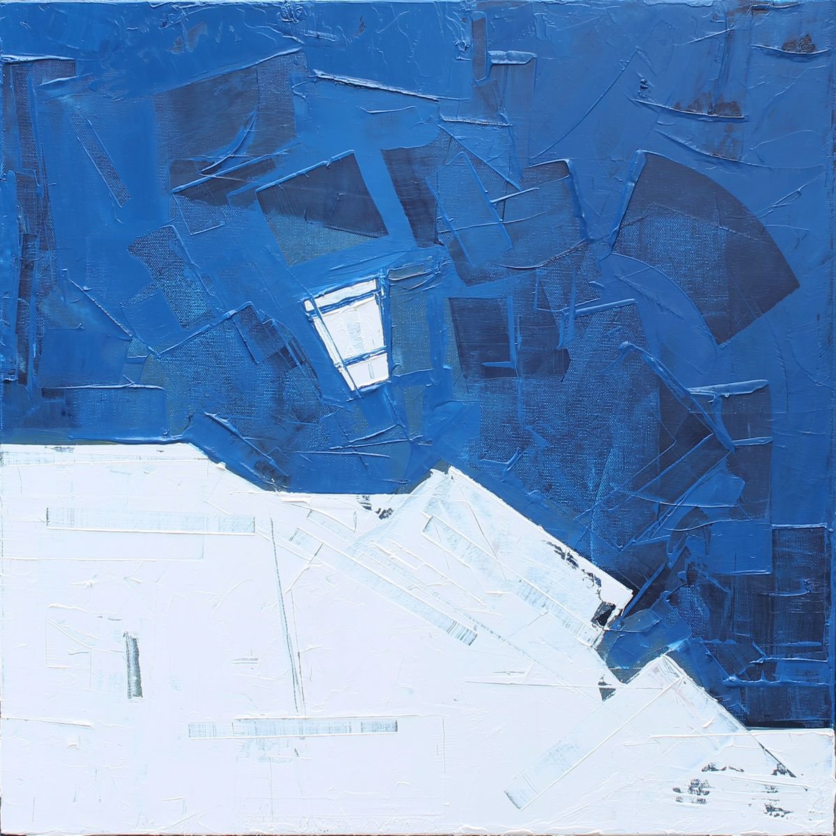 Abstract Oil Painting By Jelena B, 24 X 24, Levitation-60X60Cm/24X24In, Original Artwork