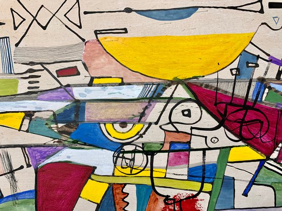Untitled Abstract ink acrylic painting on paper