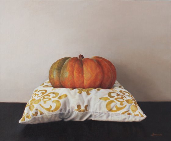 Pumpkin on a pillow