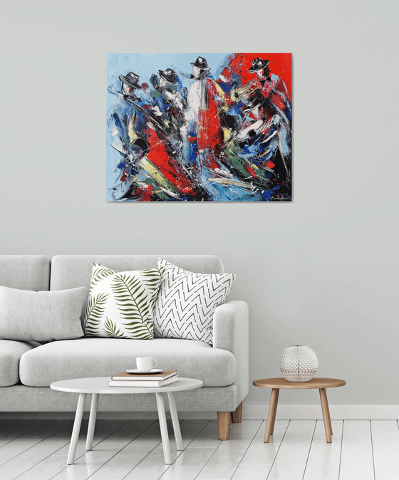 Jazz Band on Canvas