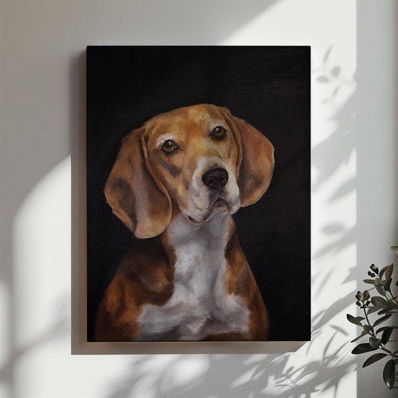 Dog Oil Painting