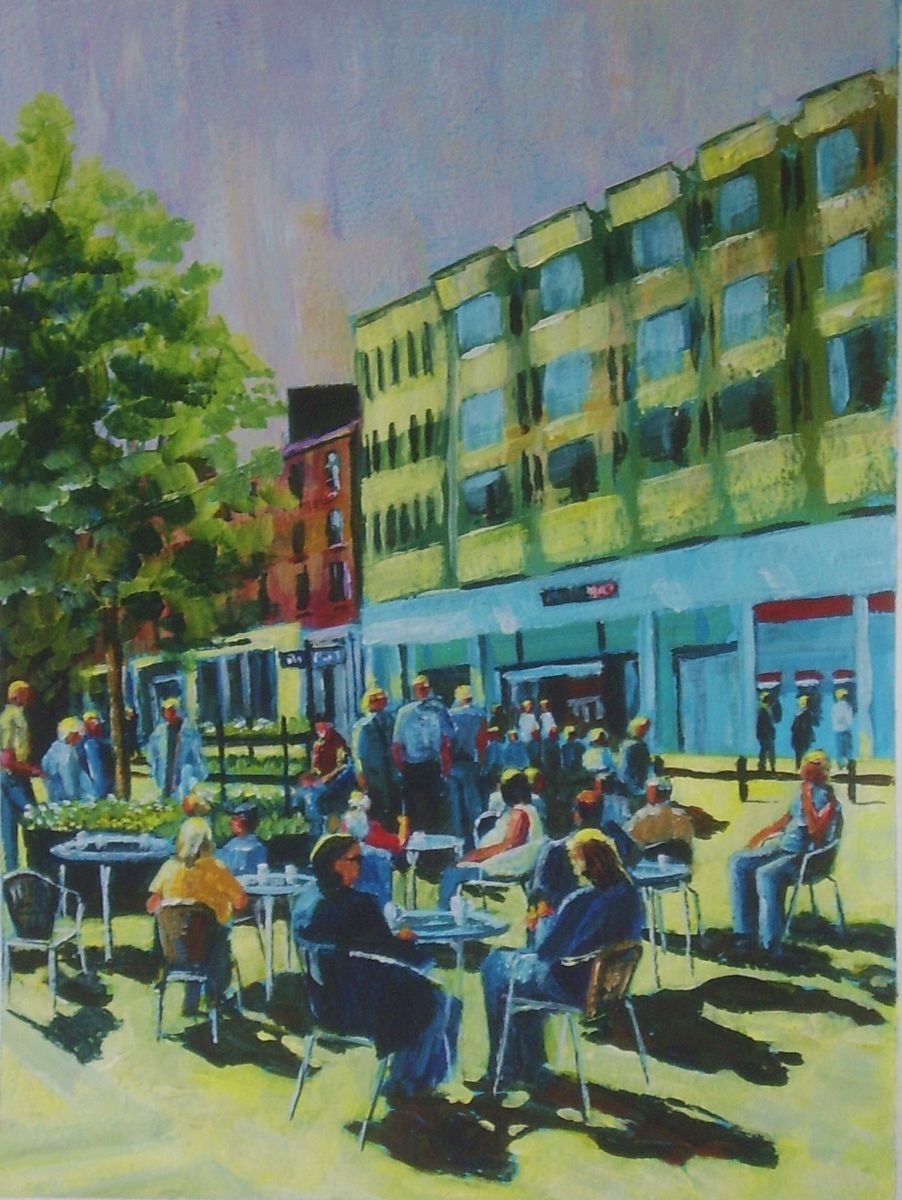 Pavement Cafe York 1 Acrylic painting by Max Aitken Artfinder
