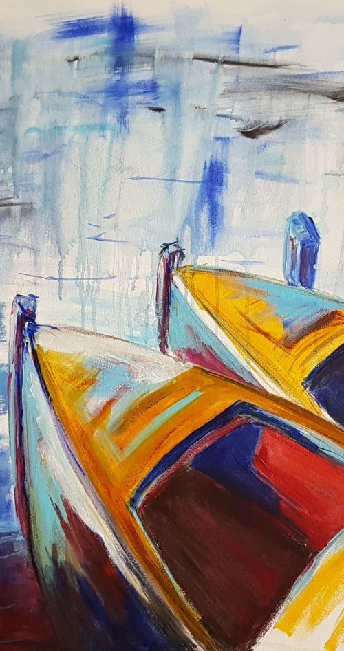 N39 Bright acrylic on canvas 100x80 cm by Lukasz Lepik