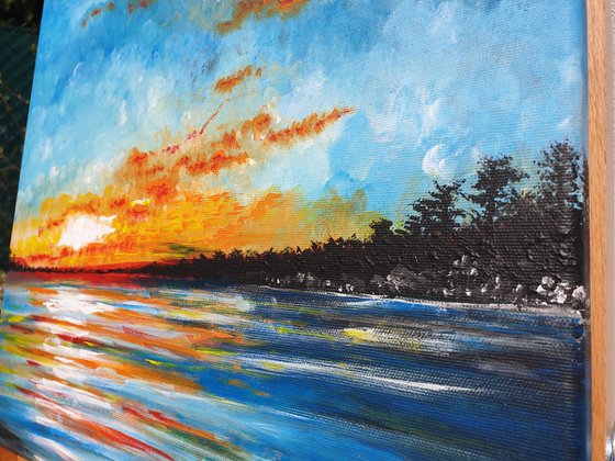 Setting sun