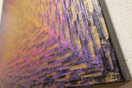 Large gold pink purple square gradient