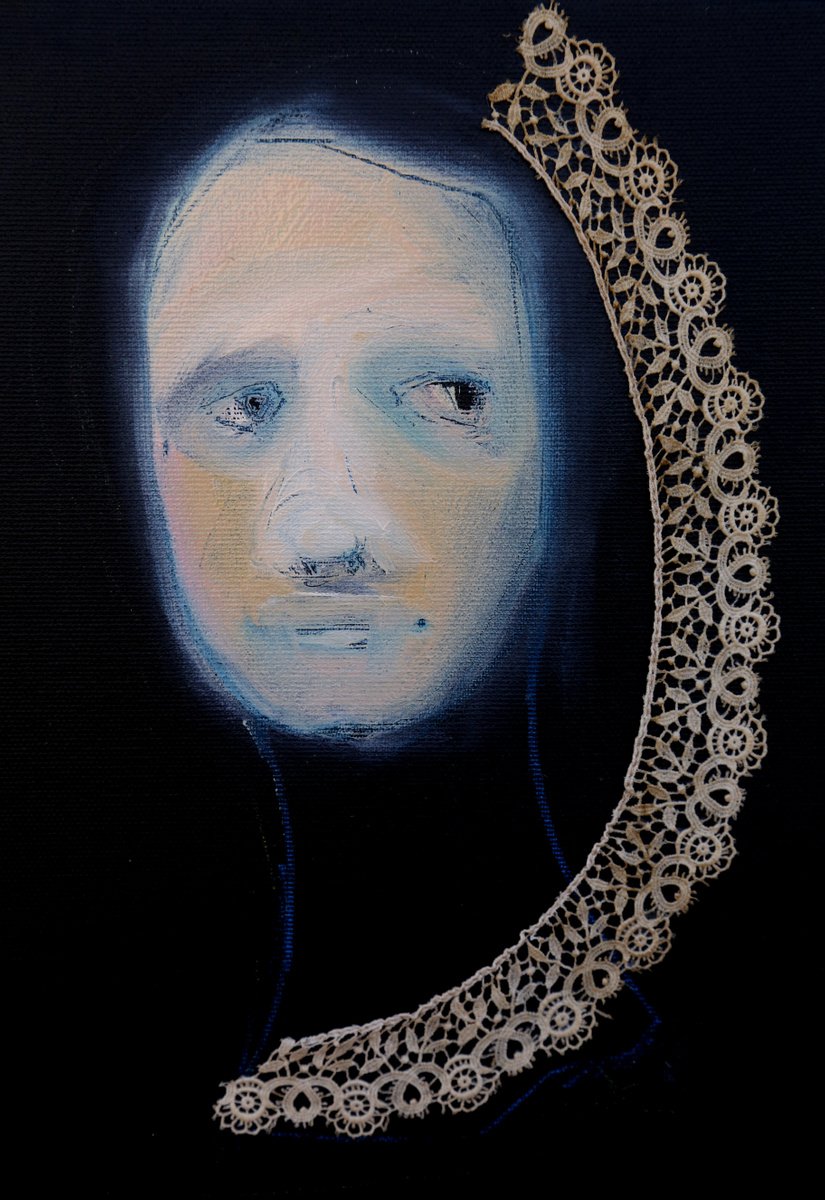 Impressionistic Portrait Painting By Francesca Candito, 9 X 13, Mezza Luna, Original Artwork