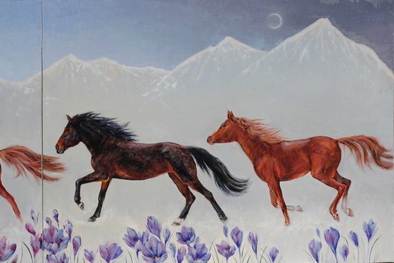 Leap into Spring/Horses