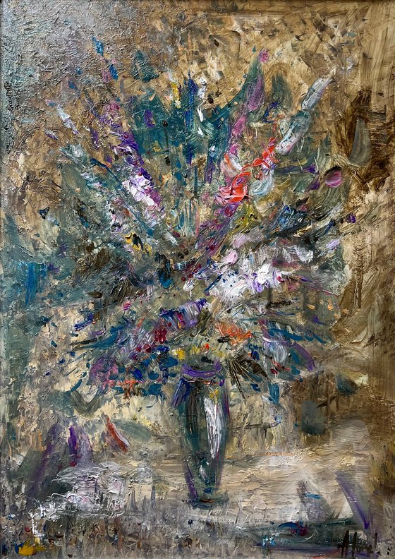 Abstract Impressionist floral