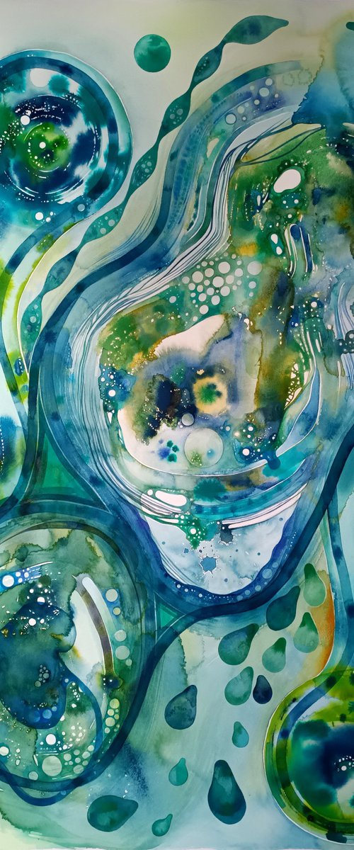 Turquoise motion 2 by Ilaria Finetti