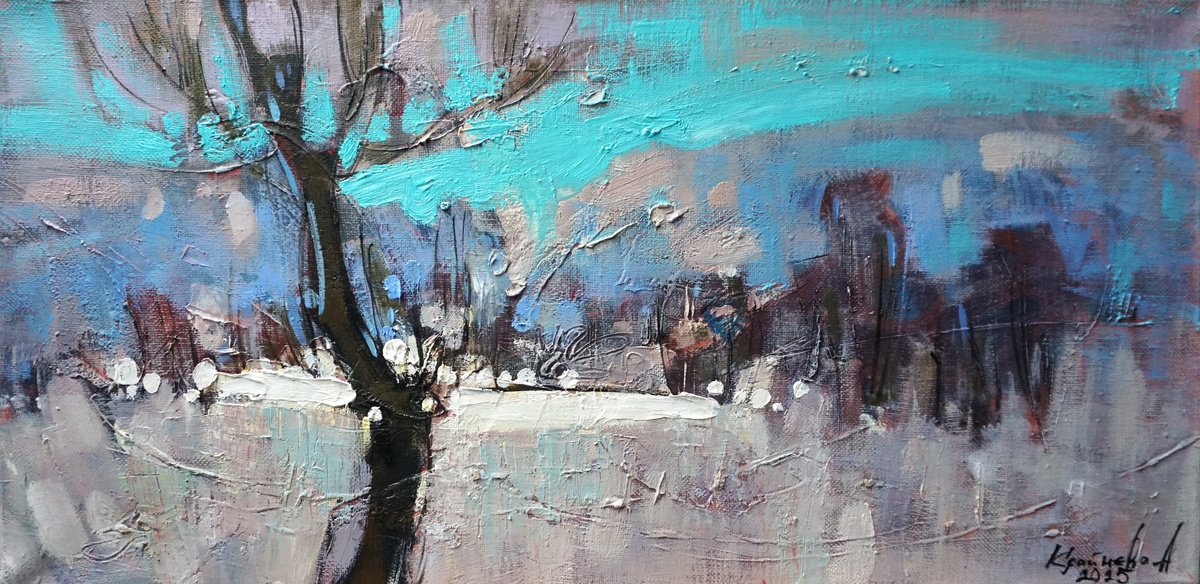 Frosty Morning By Anastasiia Kraineva (Masniuk), 28 X 14, Artwork For Sale On Artfinder