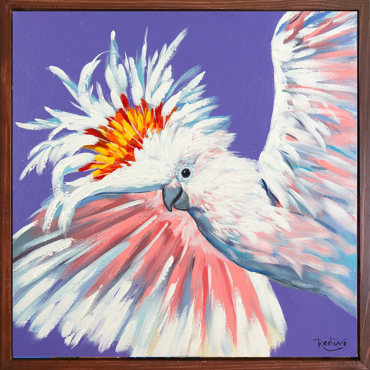 Major Mitchell Cockatoo "Party cockatoo" Acrylic painting by Irina