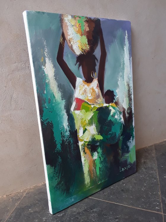 African mother and child, Carrying Tomorrow