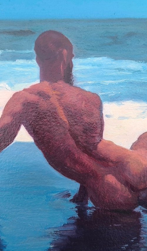 On the ocean shore by Viktoriia Pidvarchan