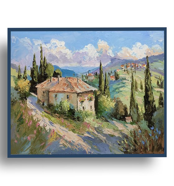 Tuscany. Cypress Pathway