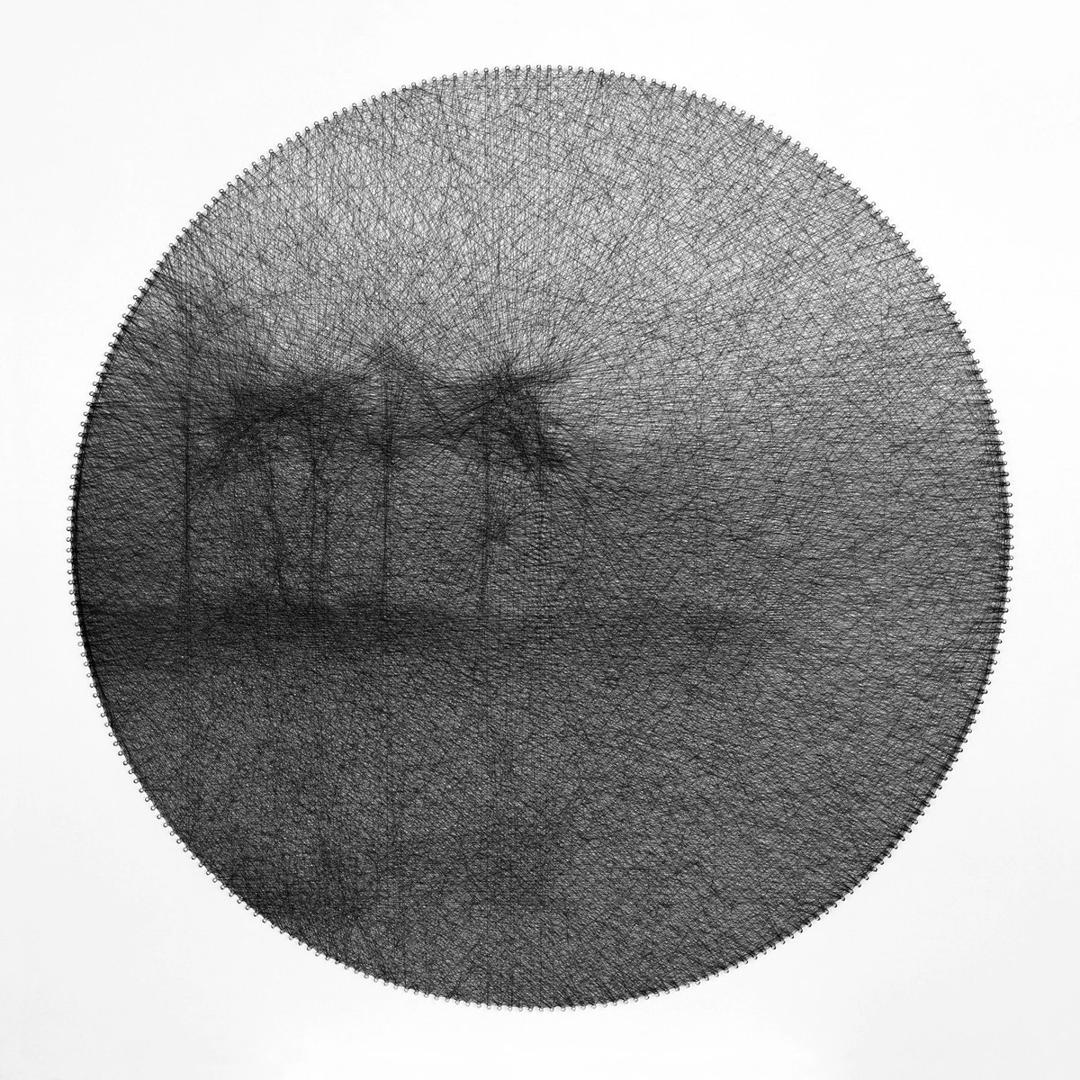 Impressionistic Landscape Sculpture By Andrey Saharov, 30 X 30, Trees By The Lake Landscape, Original Artwork