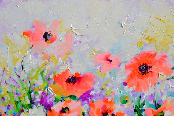 Oriental Poppies - Concert in Pink and Orange