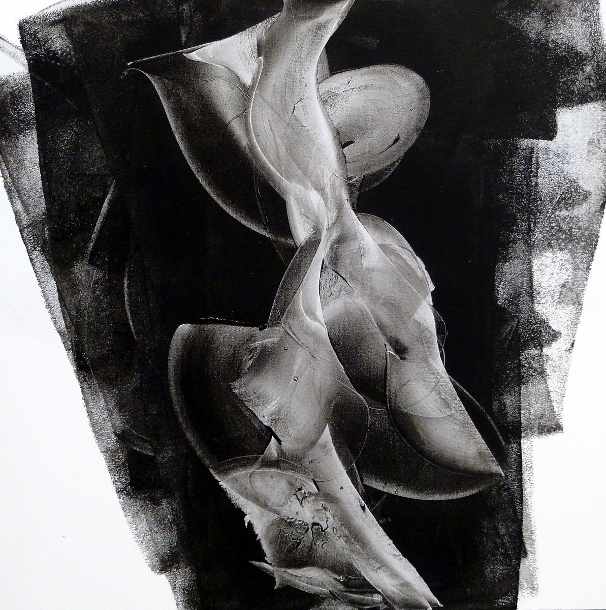 Expressive Abstract Acrylic Painting By Newel Hunter, 36 X 36", Bloom, Original Artwork