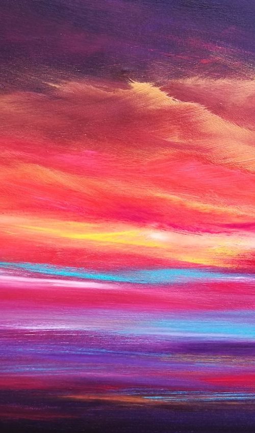**Vitality** - Art, colourful, seascape, stunning, panoramic by Mel Graham