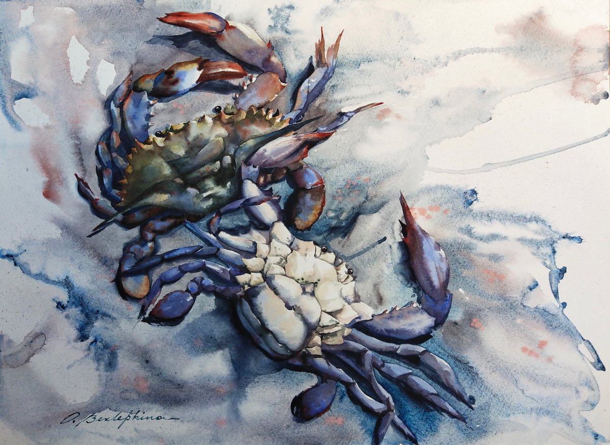 Blue crabs by Olga Bezlepkina