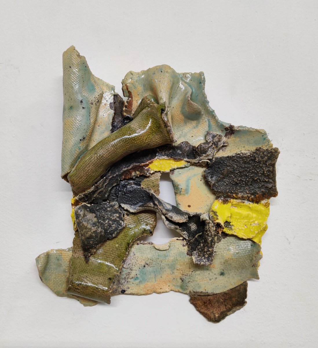 Organic Abstract Clay Sculpture By Abhishek Kumar, 9 X 7, Curves And Folds, Original Artwork