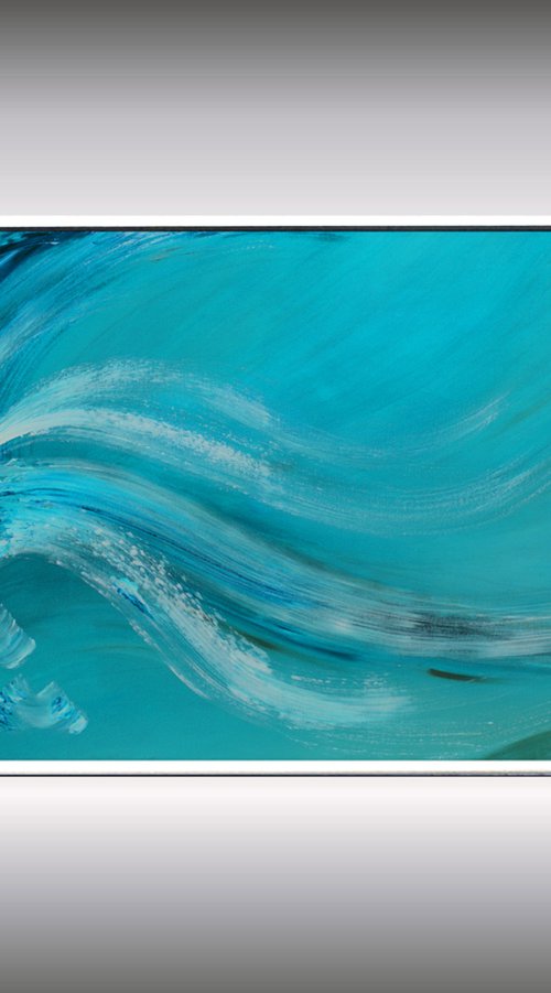 Breakthrough - Abstract Art - Acrylic Painting - Canvas Art - Framed Painting - Abstract Sea Painting - Ready to Hang by Edelgard Schroer