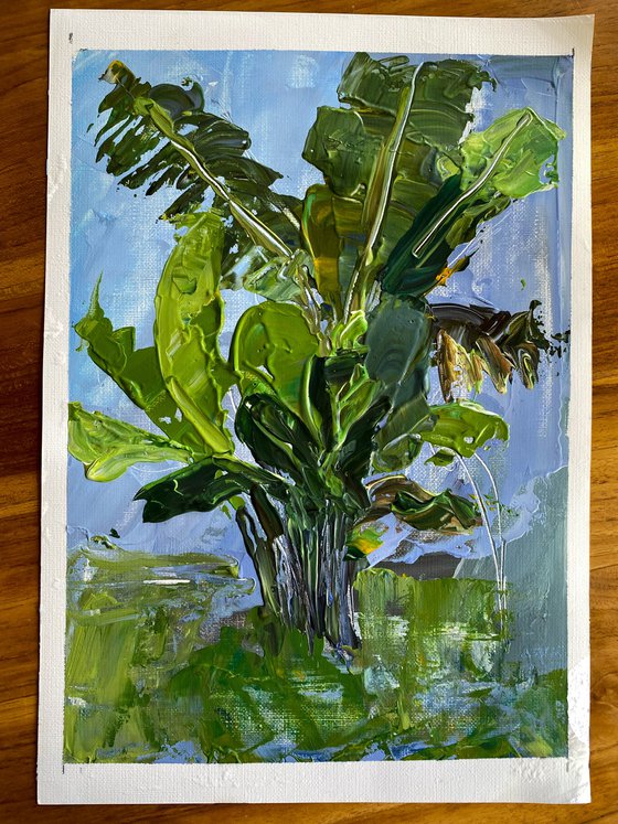 Ubud Banana Palm Study — Plein Air